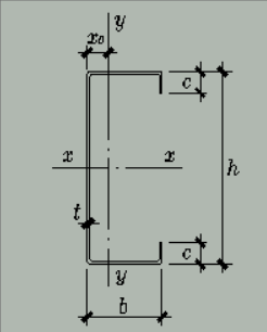 C型钢截面